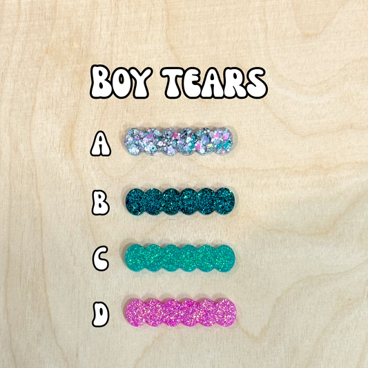 Boy Tears Resin Clippies