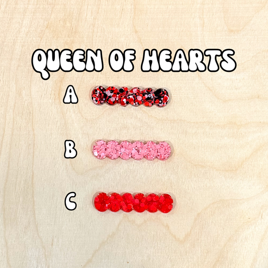 Queen of Hearts Resin Clippies