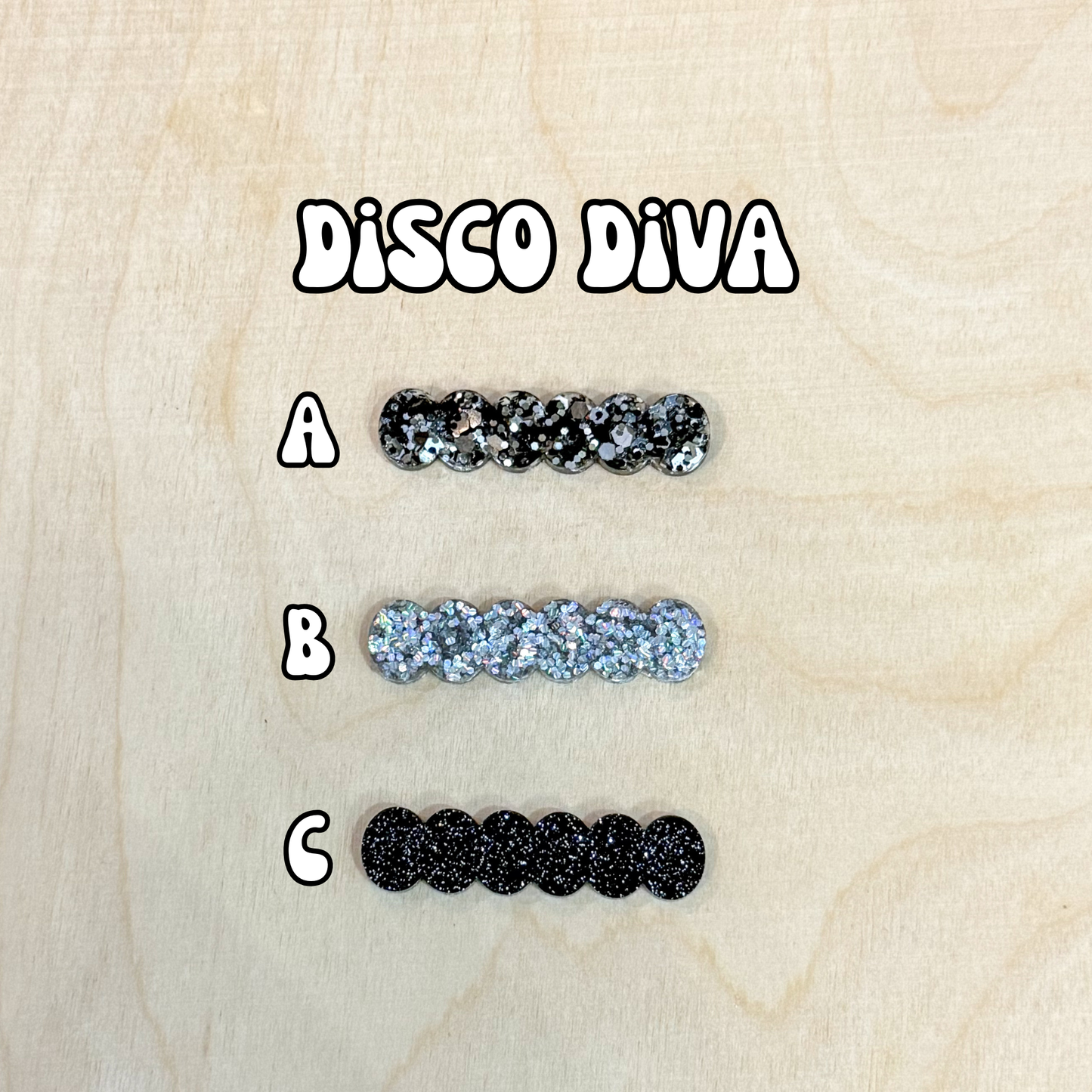 Disco Diva Resin Clippies